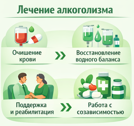 лечение алкоголизма в Шарье этапы